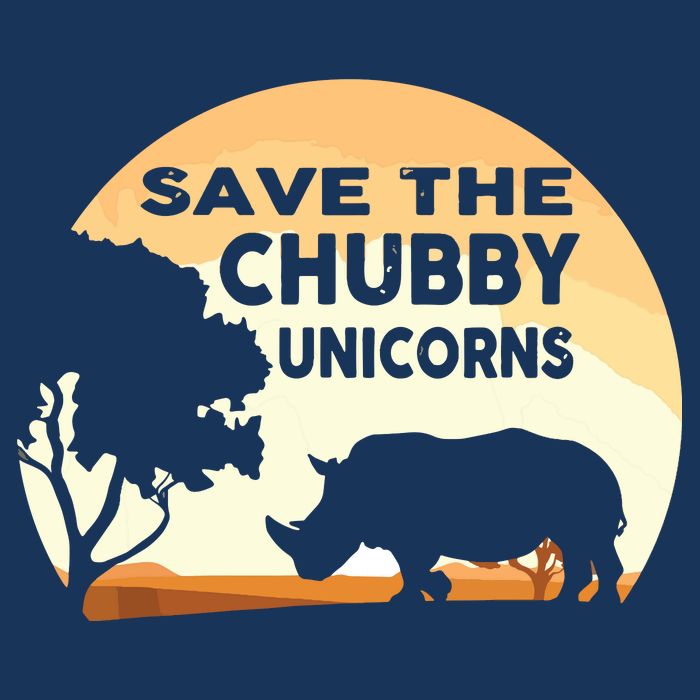 Save The Chubby Unicorns Fat Rhino Funny Sustainable Beanie