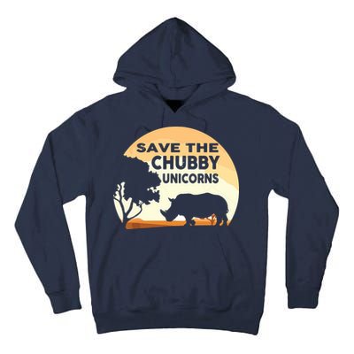Save The Chubby Unicorns Fat Rhino Funny Tall Hoodie