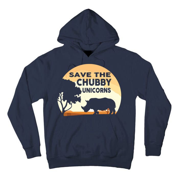 Save The Chubby Unicorns Fat Rhino Funny Tall Hoodie
