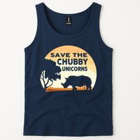Save The Chubby Unicorns Fat Rhino Funny Tank Top