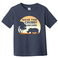 Save The Chubby Unicorns Fat Rhino Funny Toddler T-Shirt