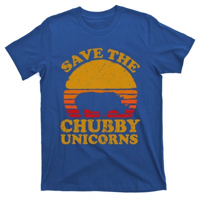 Save The Chubby Unicorns Retro Rhino Gift T-Shirt