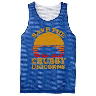 Save The Chubby Unicorns Retro Rhino Gift Mesh Reversible Basketball Jersey Tank