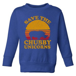 Save The Chubby Unicorns Retro Rhino Gift Toddler Sweatshirt