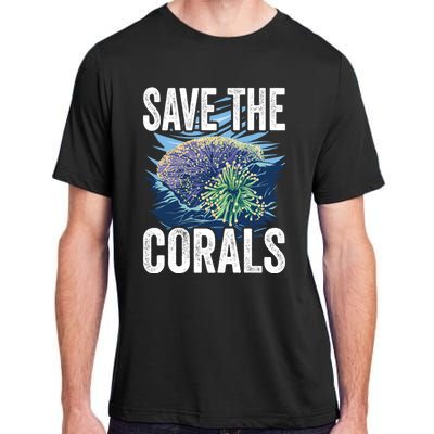 Save The Corals Coral Reefs Scuba Diver Marine Biologist Cool Gift Adult ChromaSoft Performance T-Shirt