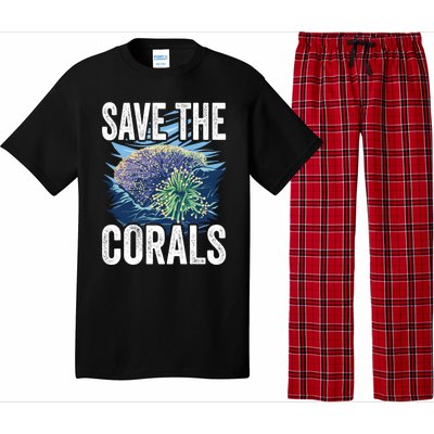 Save The Corals Coral Reefs Scuba Diver Marine Biologist Cool Gift Pajama Set