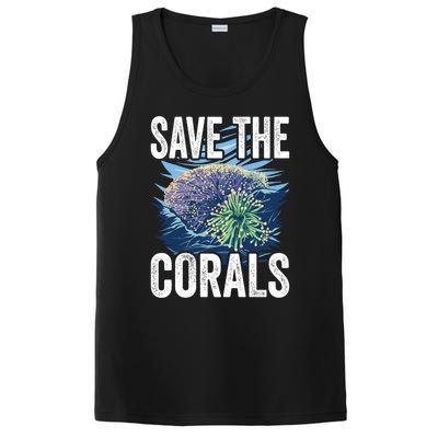 Save The Corals Coral Reefs Scuba Diver Marine Biologist Cool Gift PosiCharge Competitor Tank