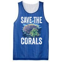 Save The Corals Coral Reefs Scuba Diver Marine Biologist Cool Gift Mesh Reversible Basketball Jersey Tank