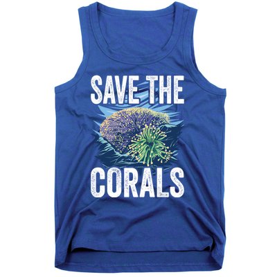 Save The Corals Coral Reefs Scuba Diver Marine Biologist Cool Gift Tank Top