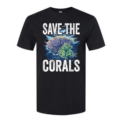 Save The Corals Coral Reefs Scuba Diver Marine Biologist Cool Gift Softstyle CVC T-Shirt