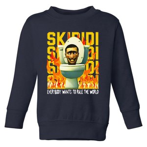 Skibid.I Toilet Cool Meme Toddler Sweatshirt