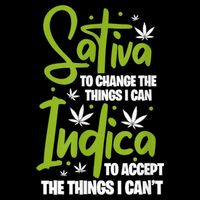 Sativa To Change The Things I Can Indica Cannabis Weed Leaf Sustainable Bucket Hat