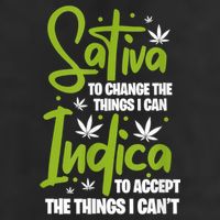 Sativa To Change The Things I Can Indica Cannabis Weed Leaf Golf Towel