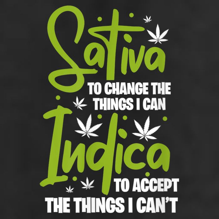 Sativa To Change The Things I Can Indica Cannabis Weed Leaf Golf Towel