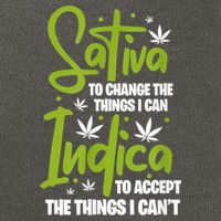 Sativa To Change The Things I Can Indica Cannabis Weed Leaf Cotton Canvas Backpack