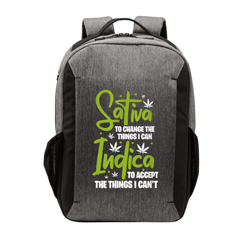 Sativa To Change The Things I Can Indica Cannabis Weed Leaf Vector Backpack