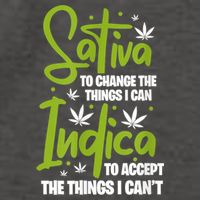 Sativa To Change The Things I Can Indica Cannabis Weed Leaf Vector Backpack