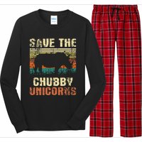 Save The Chubby Unicorns Zoologist Rhino Lover Rhinoceros Long Sleeve Pajama Set