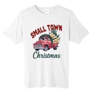 Small Town Christmas Holiday Red Truck Christmas Tree Tall Fusion ChromaSoft Performance T-Shirt