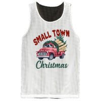 Small Town Christmas Holiday Red Truck Christmas Tree Mesh Reversible Basketball Jersey Tank