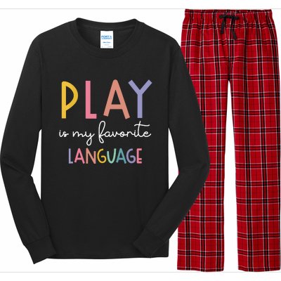 Speech Therapy Colorful Play Is My Favorite Language Long Sleeve Pajama Set