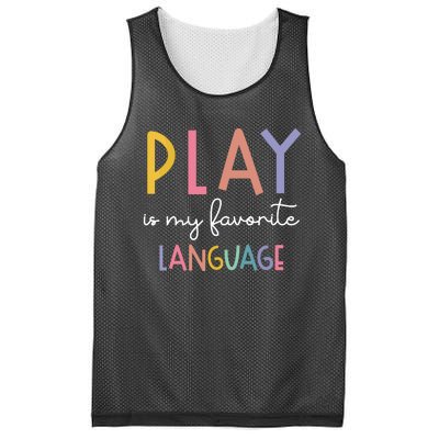 Speech Therapy Colorful Play Is My Favorite Language Mesh Reversible Basketball Jersey Tank