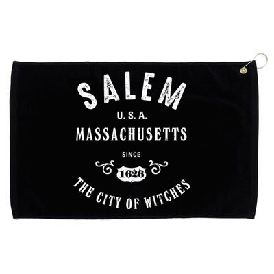 Salem The City Of Witches Massachusetts Vintage Gift Grommeted Golf Towel