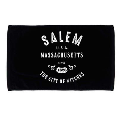 Salem The City Of Witches Massachusetts Vintage Gift Microfiber Hand Towel