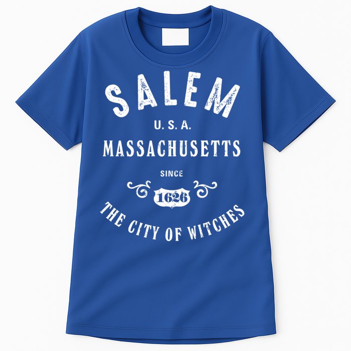 Salem The City Of Witches Massachusetts Vintage Gift Tall T-Shirt