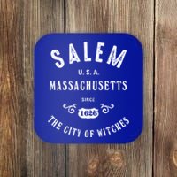 Salem The City Of Witches Massachusetts Vintage Gift Coaster