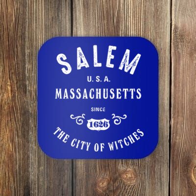 Salem The City Of Witches Massachusetts Vintage Gift Coaster