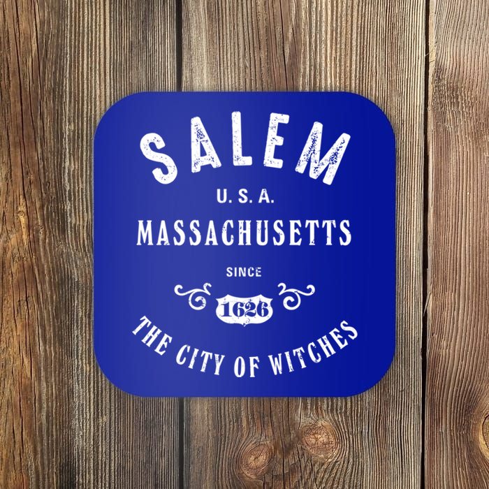 Salem The City Of Witches Massachusetts Vintage Gift Coaster