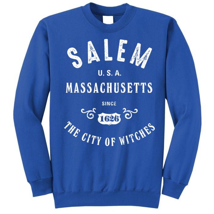 Salem The City Of Witches Massachusetts Vintage Gift Tall Sweatshirt