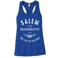 Salem The City Of Witches Massachusetts Vintage Gift Women's Racerback Tank