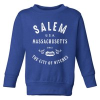 Salem The City Of Witches Massachusetts Vintage Gift Toddler Sweatshirt