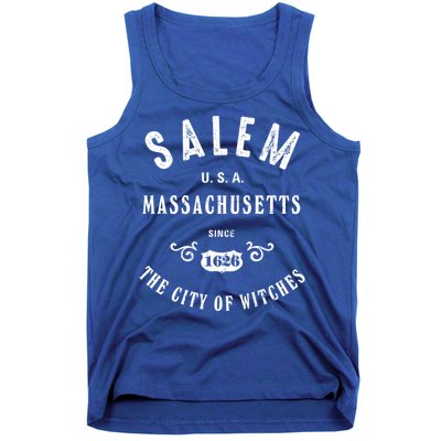 Salem The City Of Witches Massachusetts Vintage Gift Tank Top