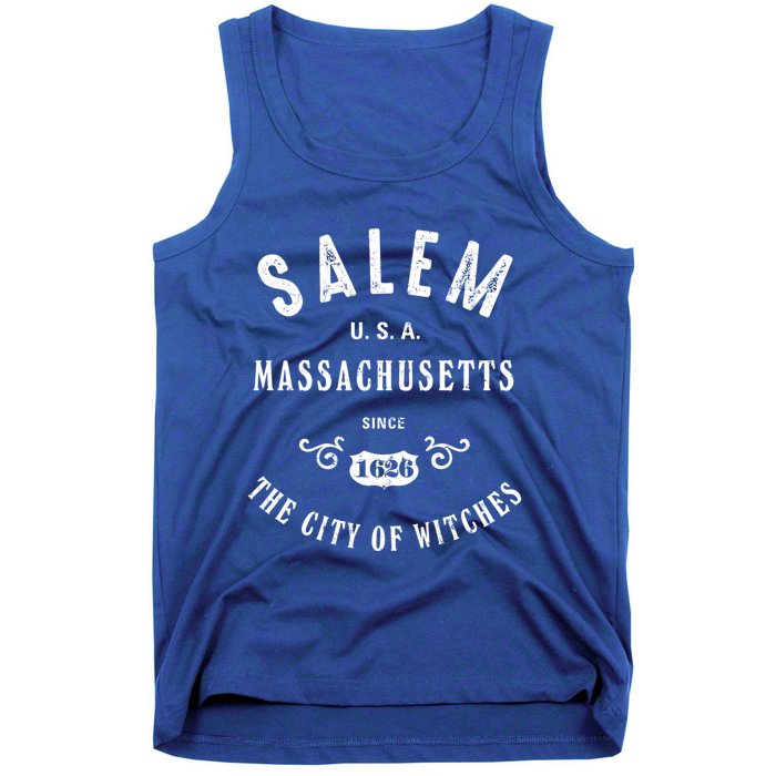 Salem The City Of Witches Massachusetts Vintage Gift Tank Top