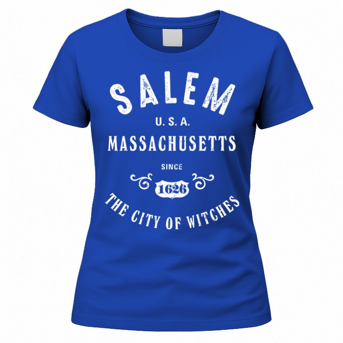 Salem The City Of Witches Massachusetts Vintage Gift Women's T-Shirt