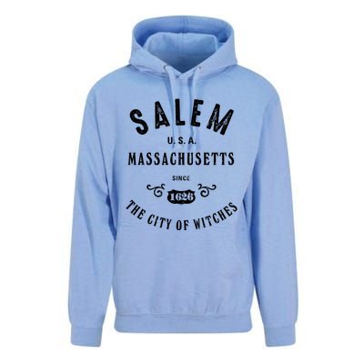 Salem The City Of Witches Massachusetts Vintage Gift Unisex Surf Hoodie