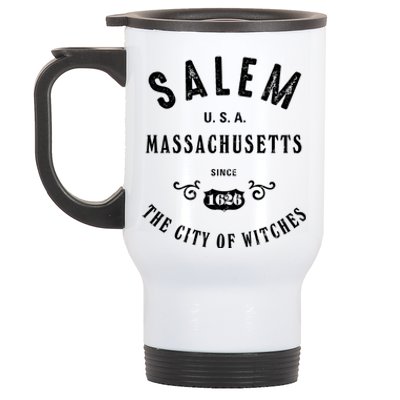 Salem The City Of Witches Massachusetts Vintage Gift Stainless Steel Travel Mug