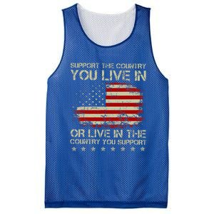 Support The Country You Live In The Country You Support Mesh Reversible Basketball Jersey Tank