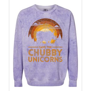 Save The Chubby Unicorns Rhino Colorblast Crewneck Sweatshirt