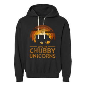 Save The Chubby Unicorns Rhino Garment-Dyed Fleece Hoodie