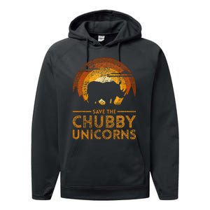 Save The Chubby Unicorns Rhino Performance Fleece Hoodie