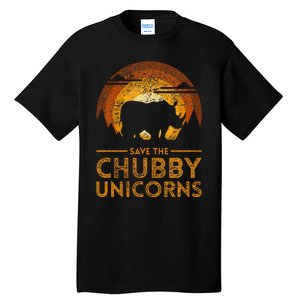 Save The Chubby Unicorns Rhino Tall T-Shirt