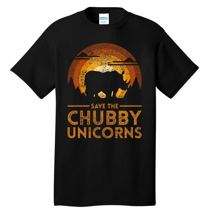 Save The Chubby Unicorns Rhino Tall T-Shirt