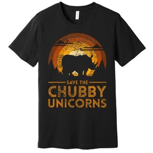 Save The Chubby Unicorns Rhino Premium T-Shirt