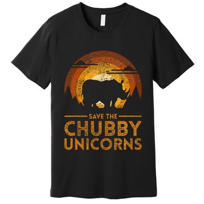 Save The Chubby Unicorns Rhino Premium T-Shirt