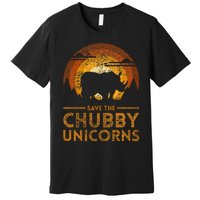 Save The Chubby Unicorns Rhino Premium T-Shirt