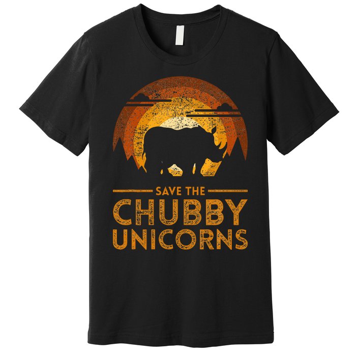 Save The Chubby Unicorns Rhino Premium T-Shirt